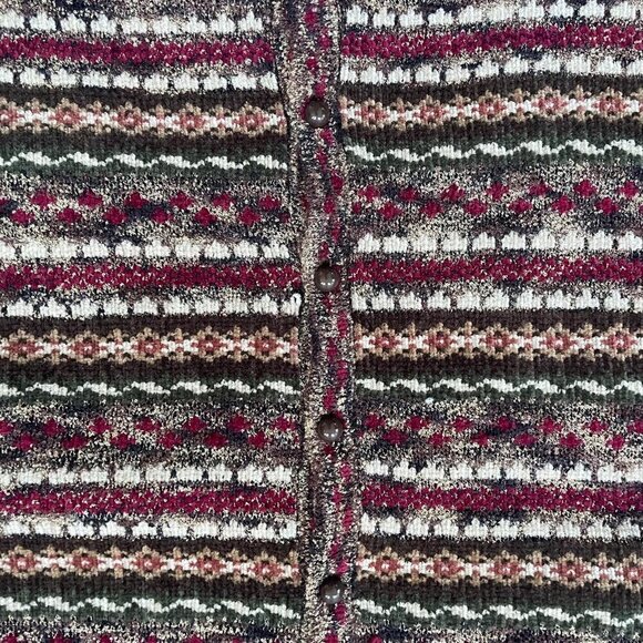 Women's East West Vintage Striped Cardigan Sweater - Size Large - Picture 4 of 4